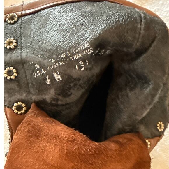 Vintage 90's Laredo Two-Tone Leather Kiltie Roper Western Lace Up Boots Sz 6 USA - Picture 7 of 9